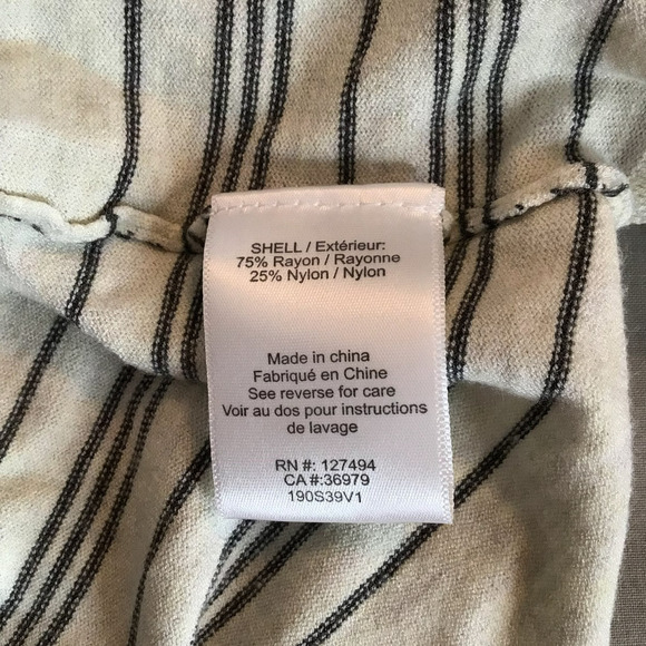 Heartloom Isme Cardigan Sweater Duster Cream w/ Black Stripes M - Picture 5 of 7